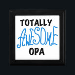 Blue Totally Awesome Opa T-shirts and Gifts Gift Box<br><div class="desc">Blue and black text design Totally Awesome Opa T-shirts,  hoodies, mugs,  cards,  stickers,  tote bags,  keychains,  buttons,  and other opa apparel and gifts for the totally awesome opa!</div>