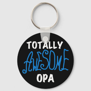 Blue Totally Awesome Opa T-shirts and Gifts Key Ring
