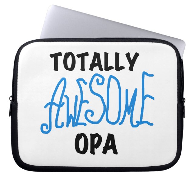 Blue Totally Awesome Opa T-shirts and Gifts Laptop Sleeve (Front)
