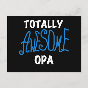 Blue Totally Awesome Opa T-shirts and Gifts Postcard