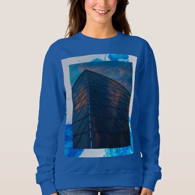 Blue Tower Women's Long Sleeve Sweatshirt (Front)