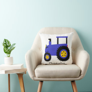 Blue Tractor Design Personalised Cushion