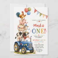 Blue Tractor Farm Animals First Birthday
