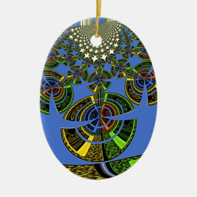 Blue tradition ceramic ornament (Front)