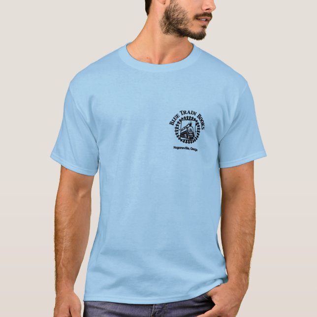 Blue Train Books logo shirt (Front)