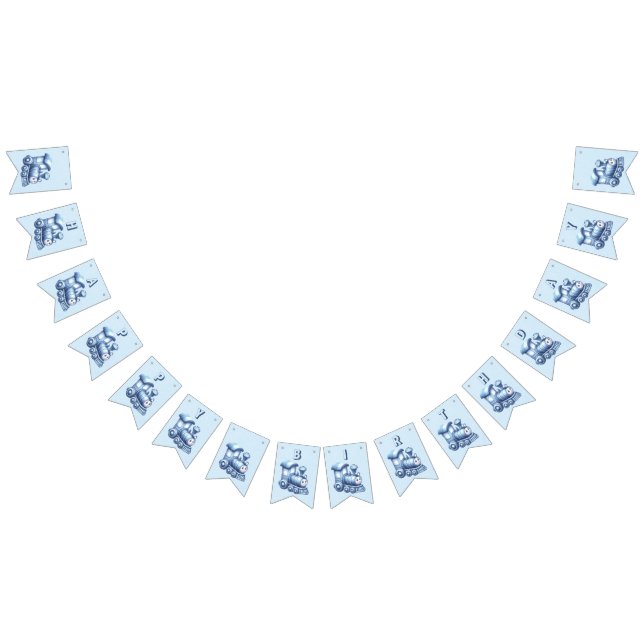 Blue Train Bunting Flag (All)