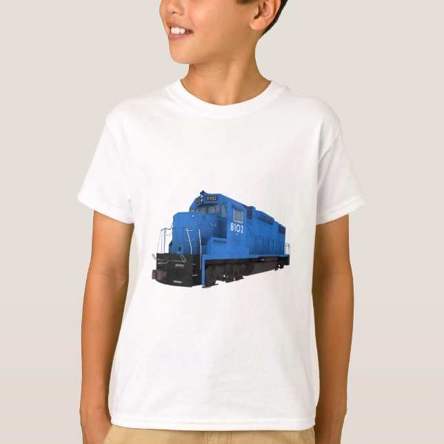 Blue Train Engine: T-Shirt (Front)