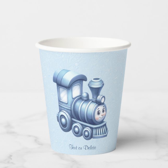 Blue Train Paper Cups (Front)