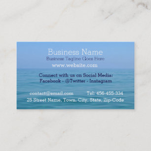 Blue Tranquil Ocean Business Card