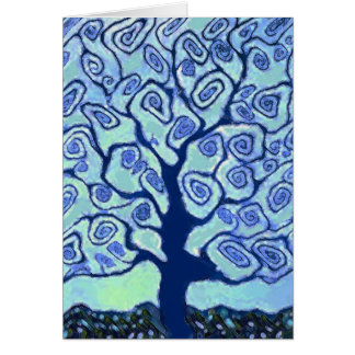Blue Tree Abstract Art
