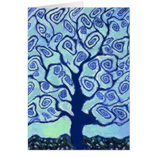Blue Tree Abstract Art (Front)