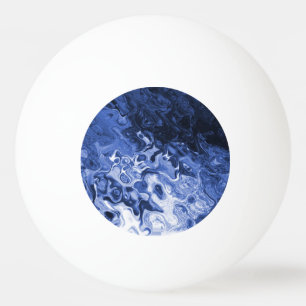 Blue Tree Abstract Ping Pong Ball