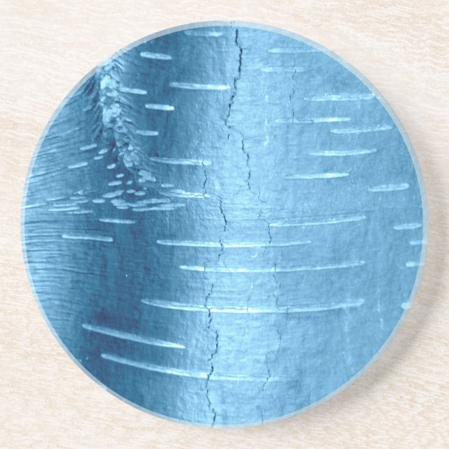 Blue Tree Bark Coaster (Front)