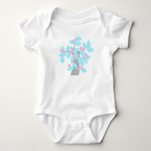 Blue tree by BabyLaia Baby Bodysuit