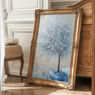 Blue Tree Calming Wall Art