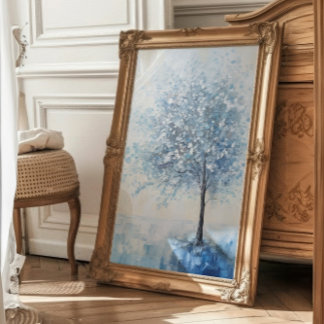 Blue Tree Calming Wall Art