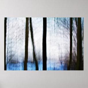 blue trees poster