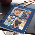 Blue Trendy 6 Photo Collage Yearly Planner<br><div class="desc">Discover the perfect blend of functionality and style with our '2026 Yearly Planner' - an ideal Christmas gift. Personalise it with six of your favourite photos, and celebrate the cherished moments all year round! Add your name in the template text for that unique touch. A planner that goes beyond date...</div>