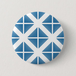 Blue Trendy Triangle Pattern 6 Cm Round Badge
