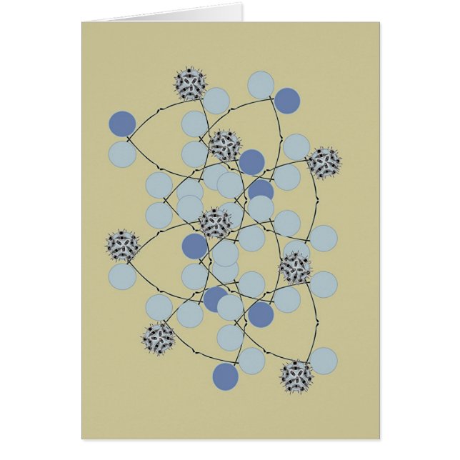 Blue Tri Baubles Card (Front)