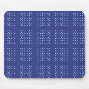 Blue Triangle Geometric Pattern Mouse Pad
