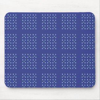 Blue Triangle Geometric Pattern Mouse Pad