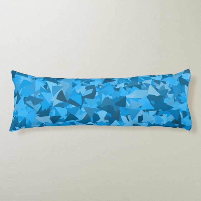 Blue Triangle Pattern Body Cushion (Front)