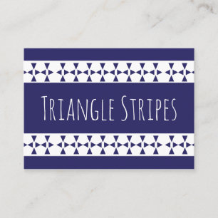Blue Triangle Stripes Business Card