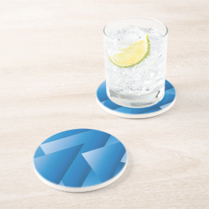 Blue triangles coaster