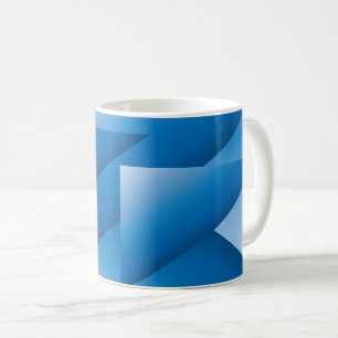 Blue triangles coffee mug