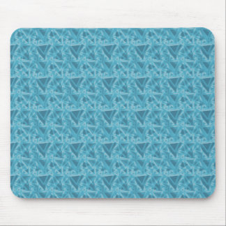 Blue Triangles Pattern Mouse Pad