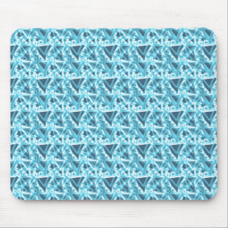 Blue Triangles Pattern Mouse Pad