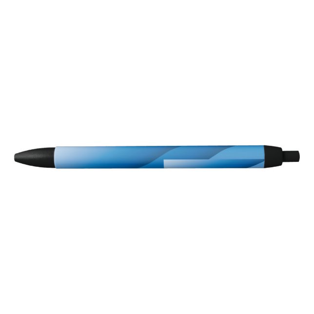 Blue triangles rotating black ink pen (Front)