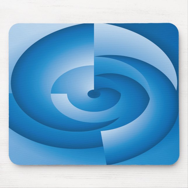 Blue triangles rotating mouse pad (Front)