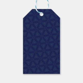 Blue Triangular Patterned Gift Tag