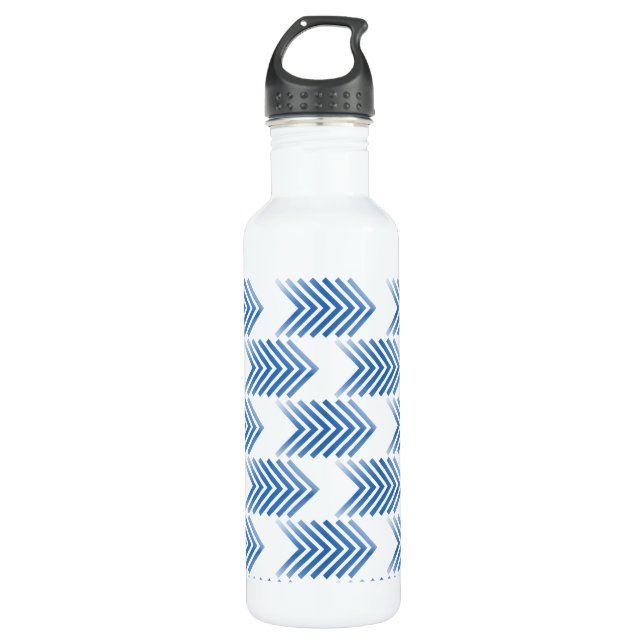 Blue Tribal Arrow Pattern 710 Ml Water Bottle (Front)