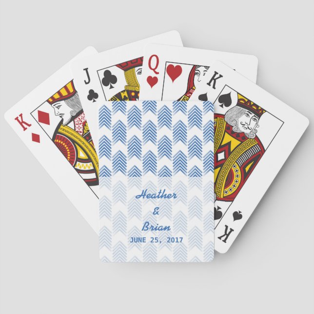 Blue Tribal Arrows Playing Cards (Back)