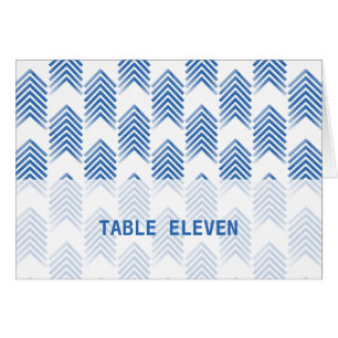 Blue Tribal Arrows Table Number Card
