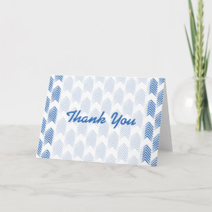 Blue Tribal Arrows Thank You Card