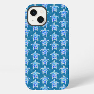 Blue Tribal Honu Sea Turtles iPhone 13 Case