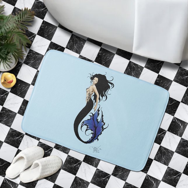 Blue Tribal Mermaid  Bath Mat (Creator Uploaded)
