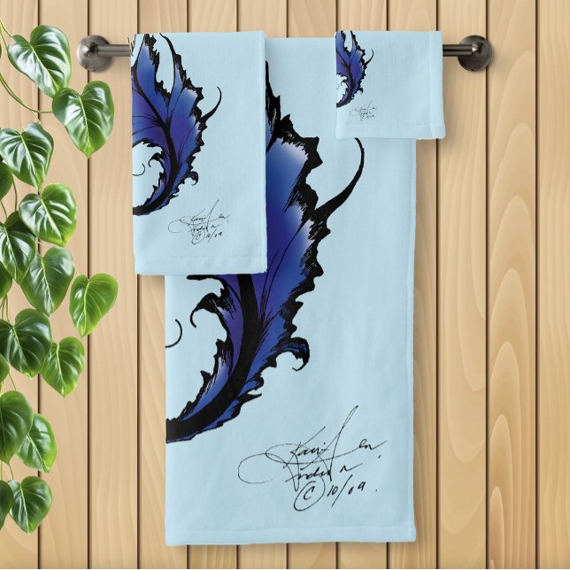 Blue Tribal Mermaid Bath Towel Set (Creator Uploaded)
