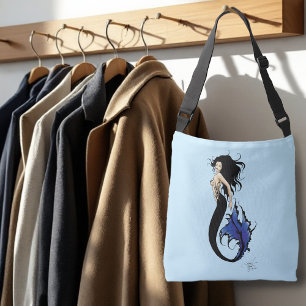 Blue Tribal Mermaid  Crossbody Bag