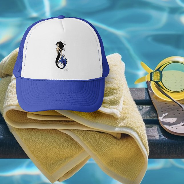 Blue Tribal Mermaid  Trucker Hat (Creator Uploaded)