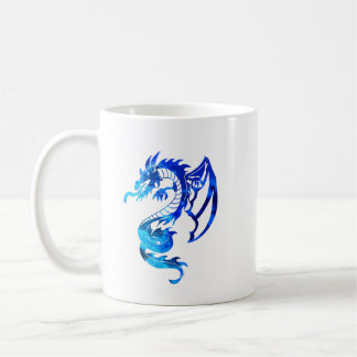 Blue Tribal Tattoo Dragon Coffee Mug