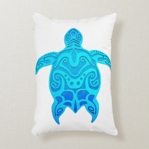 Blue Tribal Turtle Decorative Cushion