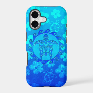 Blue Tribal Turtle Sun
