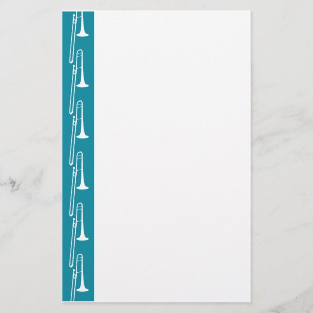 Blue Trombone Stationery (Front)