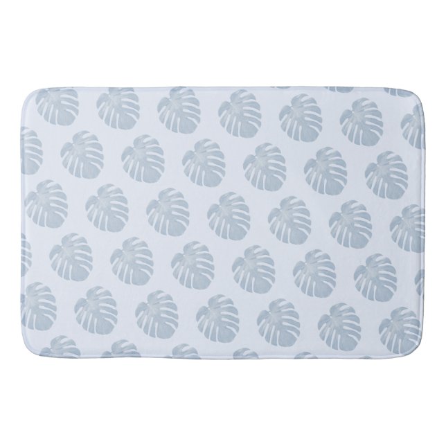 Blue Tropical Bath Mat (Front)