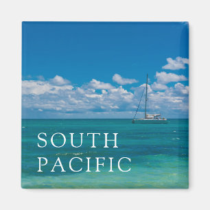 Blue Tropical Bay Seascape Magnet